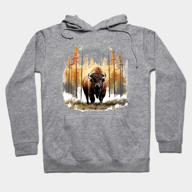 American Bison Hoodie by zooleisurelife